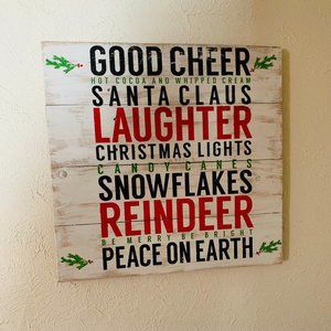 Wood Christmas sign